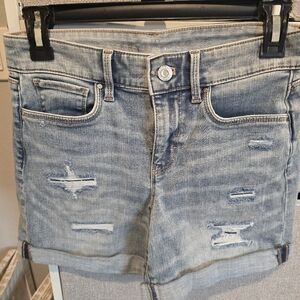 WHBM Distressed Denim Women Shorts